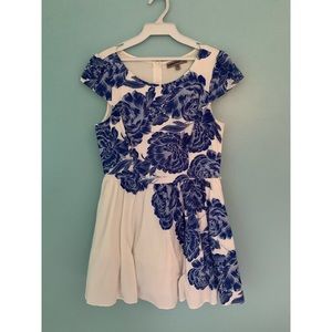 Blue flowered dress
